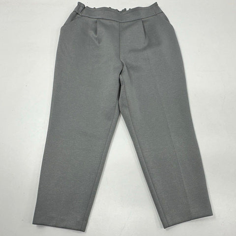 Express Women's Heather Gray Supersoft Double Knit Ankle High Rise Pants NWT XL