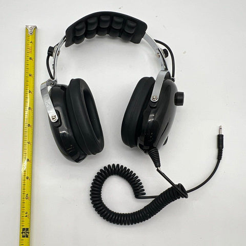 Vintage Track Scan Racing Scanner Headphones Wired Coiled Cable Tested Working