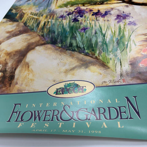 Epcot Flower & Garden Festival Posters 1997 & 1998 w/ Signed Messersmith Piece