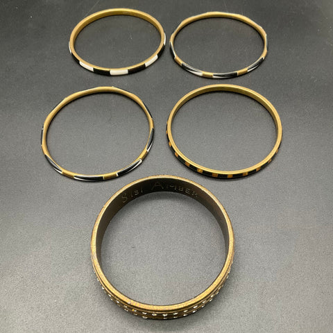 Vintage Boho Jewelry Lot 20 Mixed Metal Bangle Bracelets Sisi Amber Turquoise