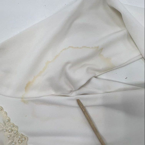 Vintage 80s Modest Wedding Dress Long Sleeve Lace Pearl Beaded Neckline Gown