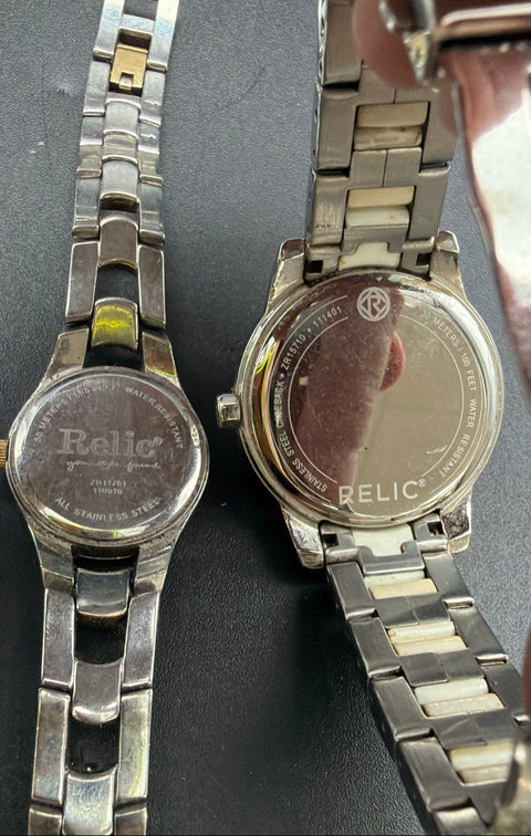 Relic Watch Lot of 4 Ladies Stainless Steel Two-Tone Chronograph Not Tested