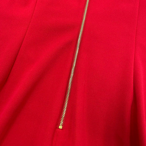Calvin Klein Women's Red Bell Sleeve Sheath Dress Zip Back Sz 12 NWT