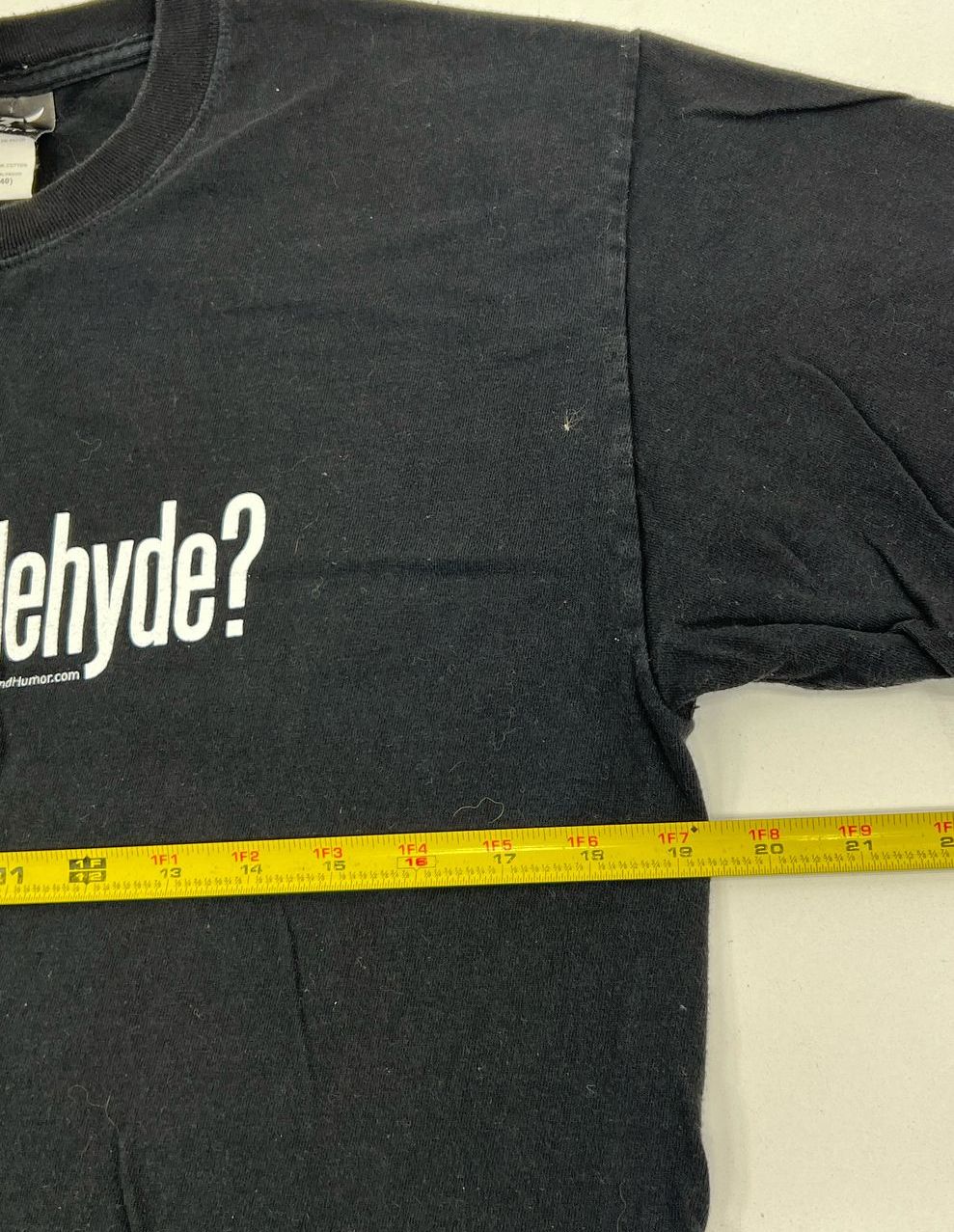 Men's Hanes Beefy Got Formaldehyde? Black Goth Y2K T-shirt - Size Medium