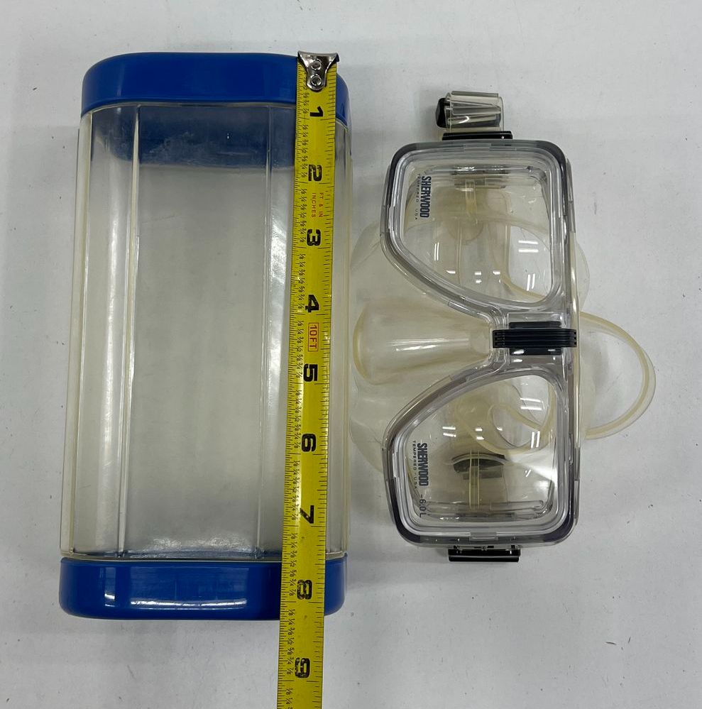 Sherwood Genesis IV Crystal Silicone Scuba Dive Mask Goggles w/ Hard Case