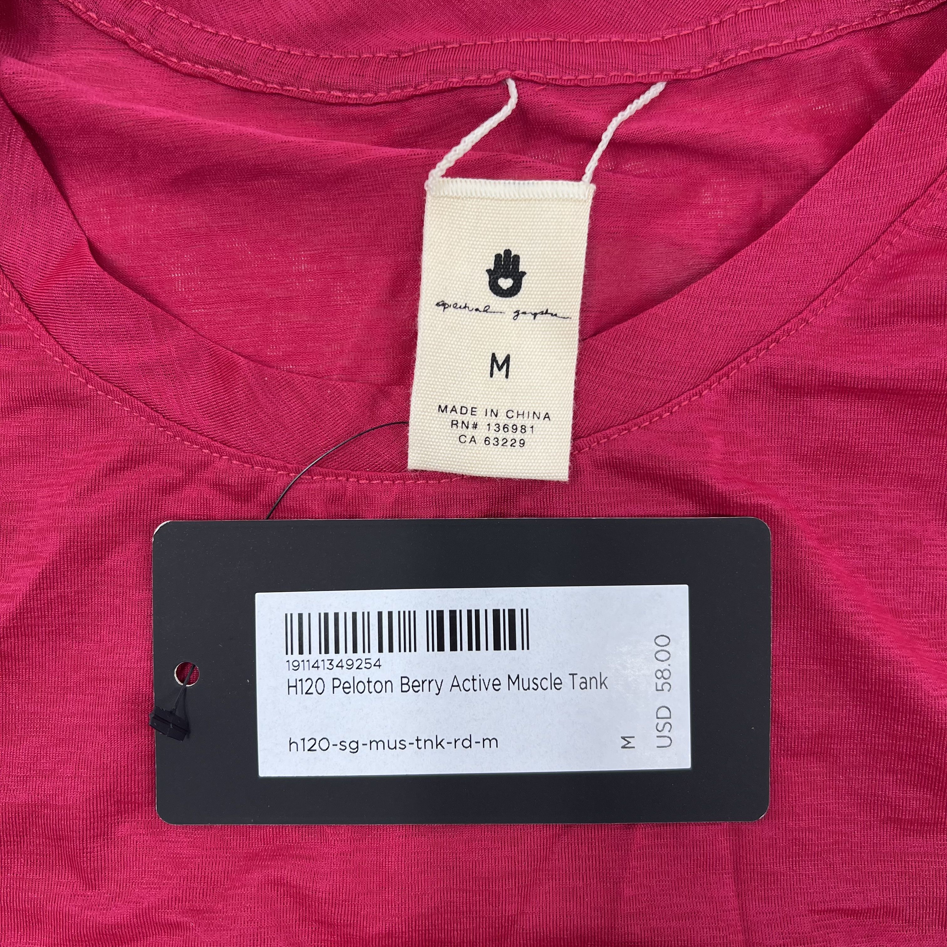 NWT Spiritual Gangster x Peloton Berry Pink Active Muscle Tank Top Women Medium