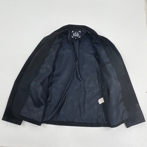 Vintage Y2K EGA Emporio Collection Men's Suede Safari Jacket Black Size M