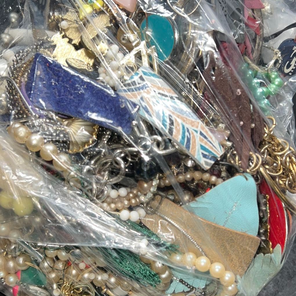 5 Lbs Broken for Crafts Costume Jewelry Grab Bag