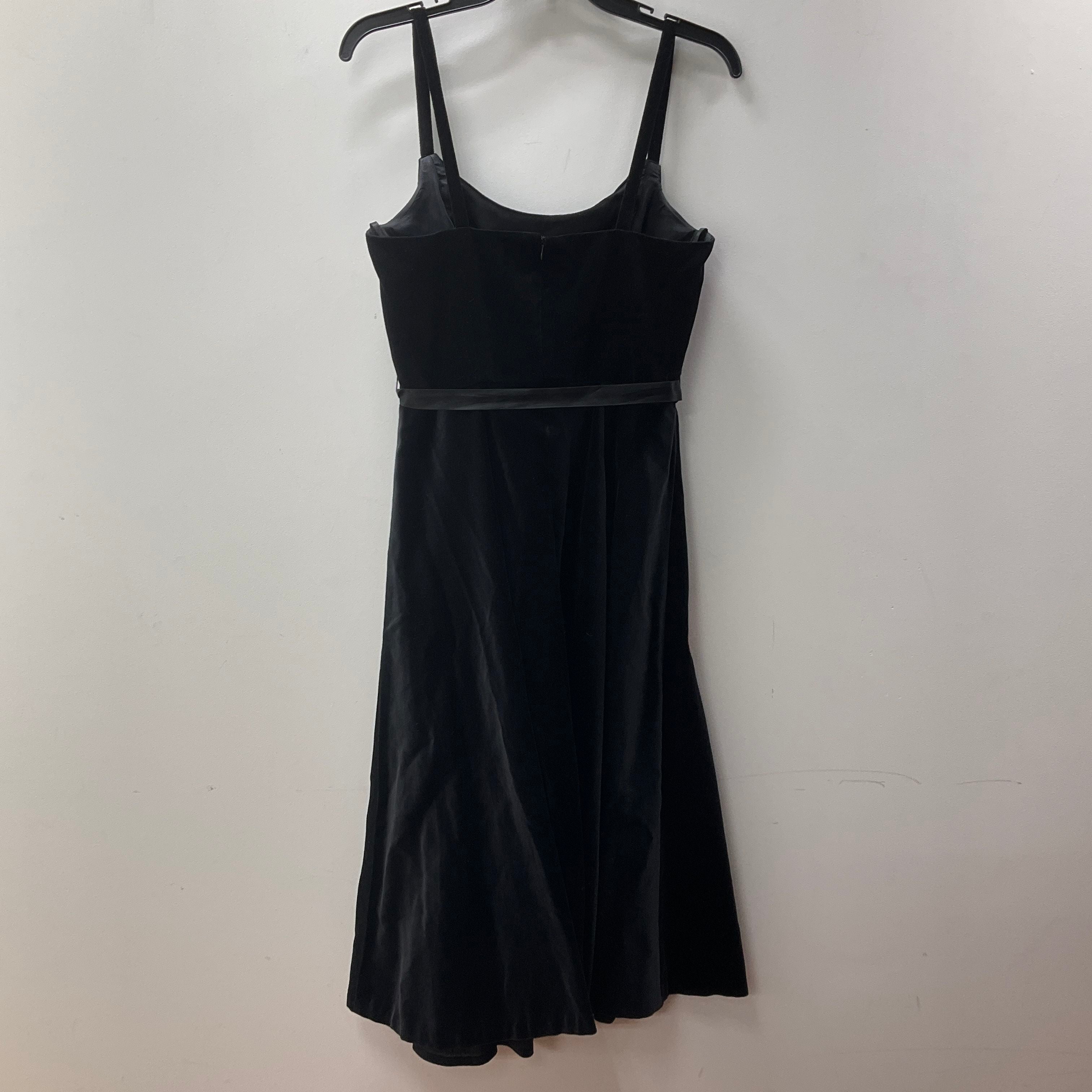 Vintage Baltazar by Mario Baltazar Black Velvet Dress w/ Embroidered Roses Sz 6