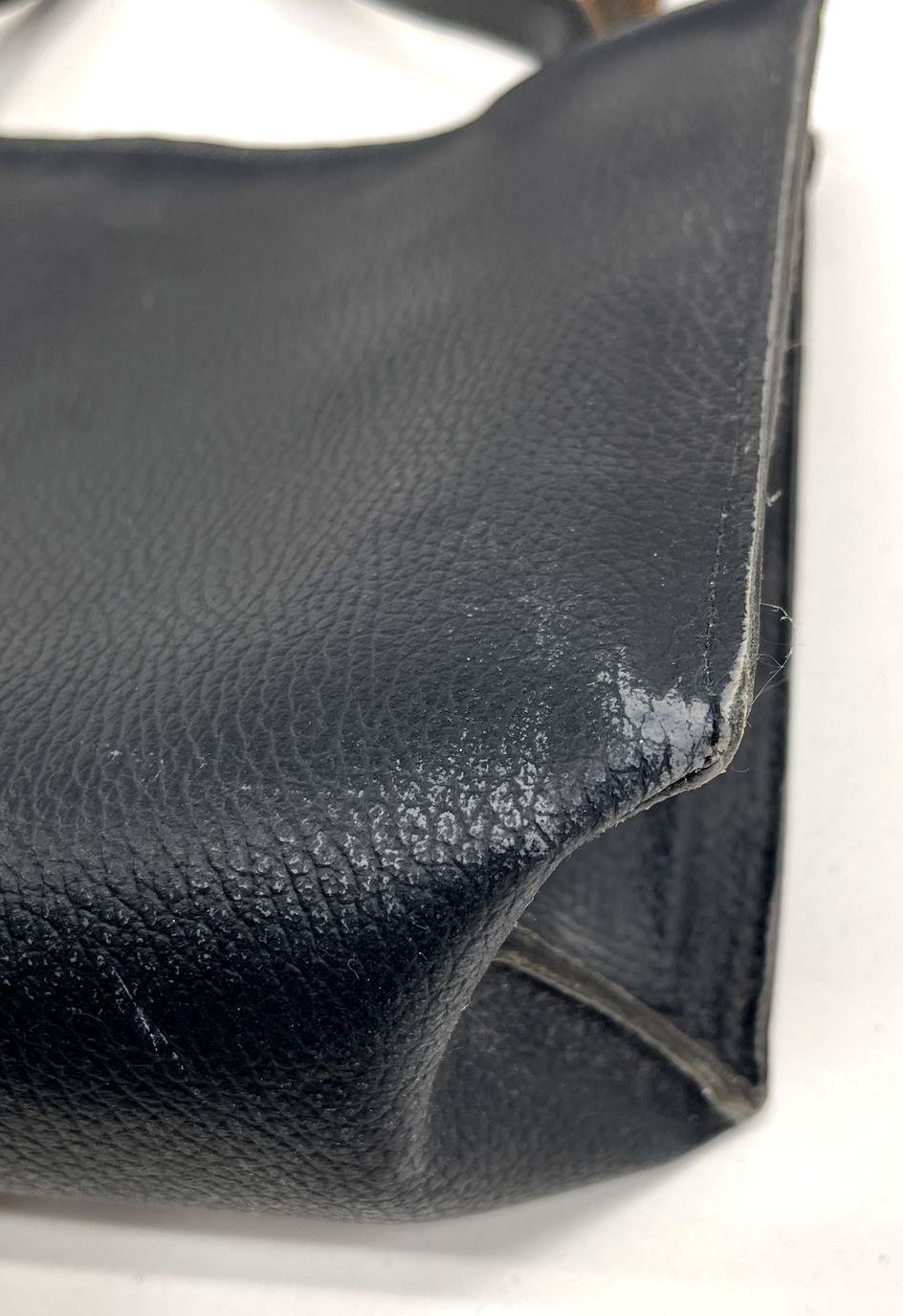 Vintage Harley Davidson Black Pebbled Leather Tote Shoulder Bag Purse Embossed
