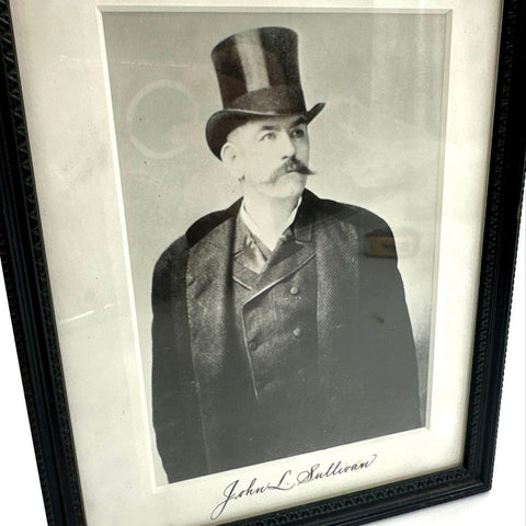 John L Sullivan Boxer Framed Photo Vintage Style Boxing Memorabilia Signed Print