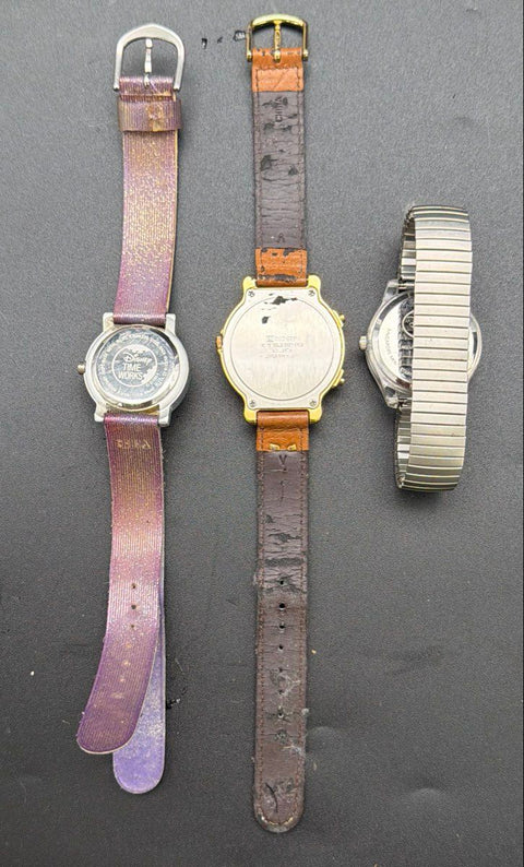 Vintage Disney Watch Lot 4 Lorus Mickey Minnie Mouse Eeyore Accutime