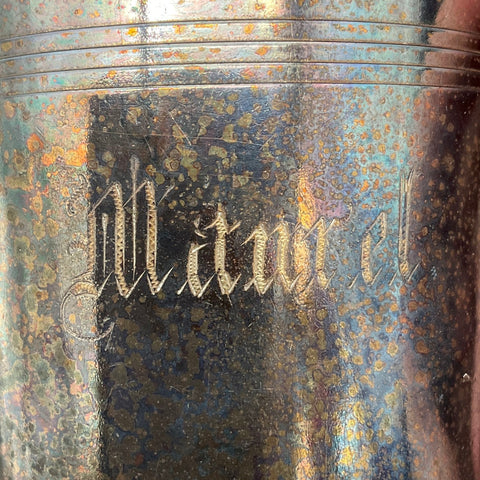 Antique Rogers & Bro Triple Plate 024 Silver Soldered Baby Cup Manuel