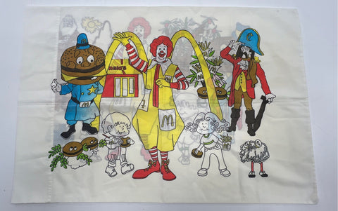Vintage Character Bedding Lot Disney McDonald's MLB Pillowcases Flat Sheet 4pc