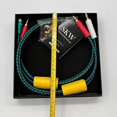 SKW HC Series HI-FI Audio Speaker Cable 1M 3.28ft Spade Plugs NIB