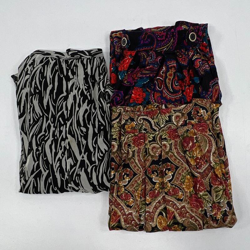 VTG Women's Mixed Brands Midi Multicolored Floral Skirts Lot of 3 - Size 12-14