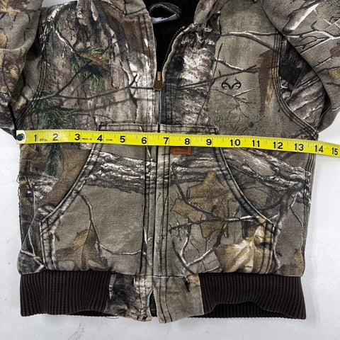 Carhartt Kids Realtree Camo Quilted Lined Canvas Hooded Active Jacket Sz 3T
