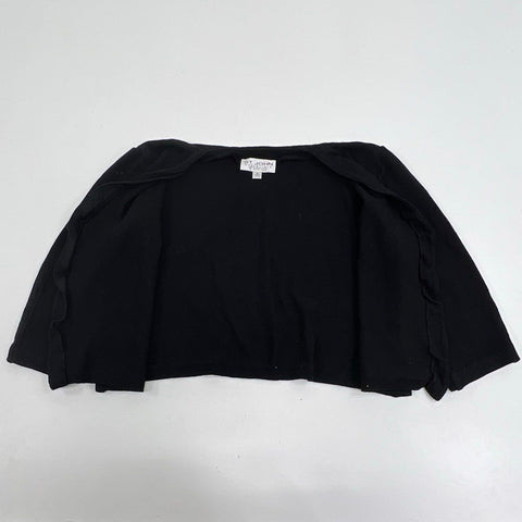 Vintage Y2K St John Essentials Black Santana Knit Cardigan Shrug USA Made Sz 16