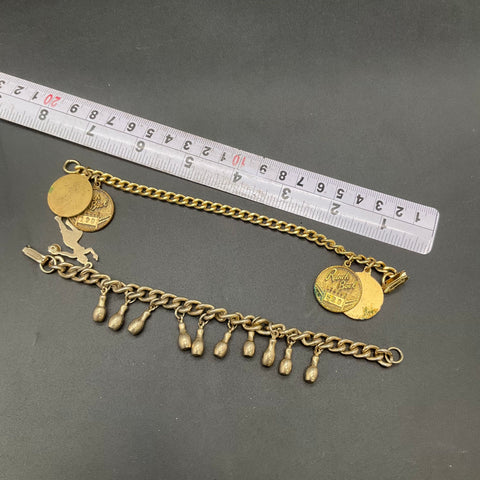 Vintage Bowling Jewelry Lot 22 Pcs Pins Bracelets Ranch Bowl Omaha NE Missouri