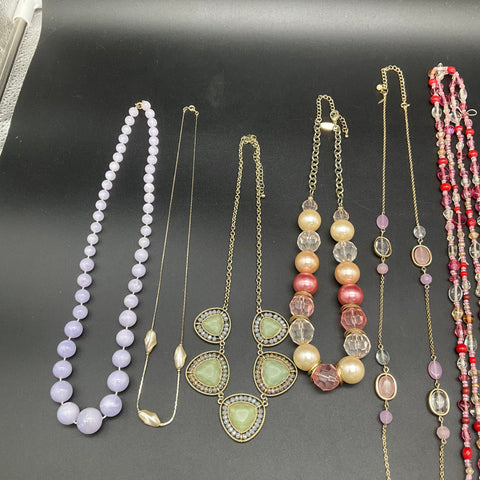 Vintage to Modern Costume Jewelry Lot 1.2 lbs 11 Necklaces J.Crew Beaded