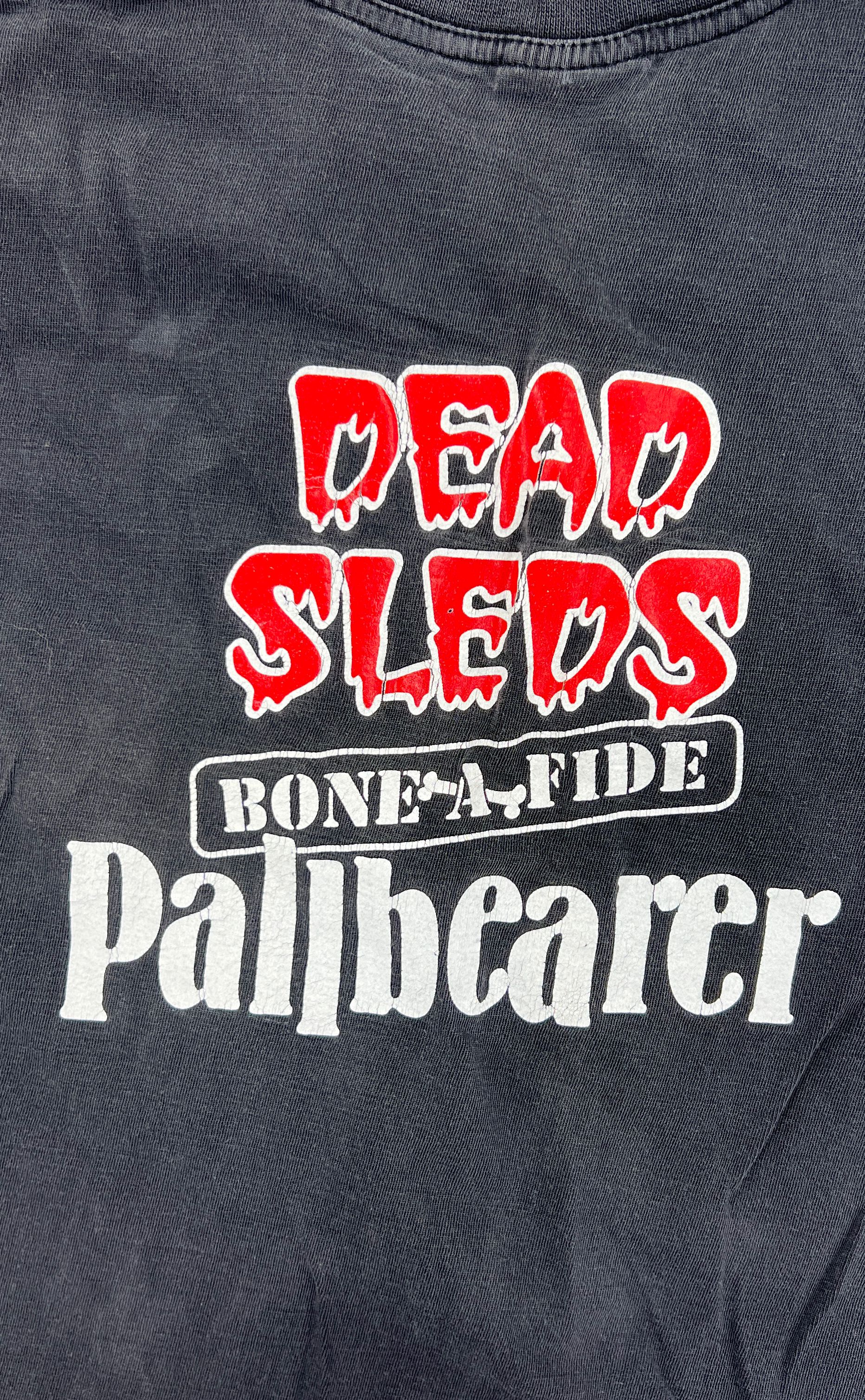 VTG Men's Grey Dead Sleds Funeral Coach Club Pallbearer T-shirt Goth Y2K - Large