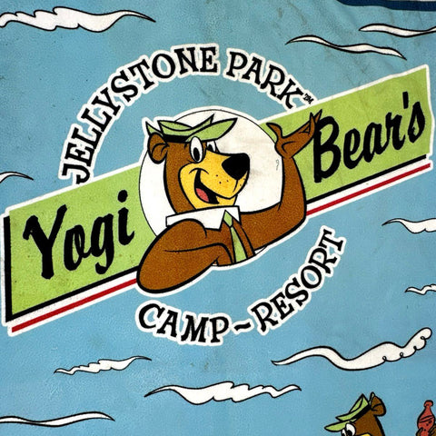 Hanna Barbera Yogi Bear Jellystone Park Fleece Blanket Throw Navy