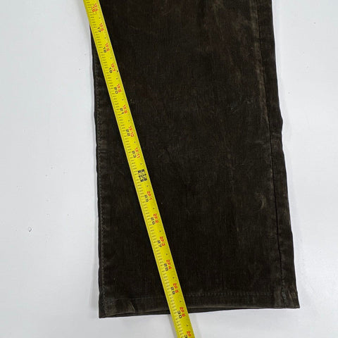 Robert Graham Men's Brown Velvet Corduroy Straight Leg Jeans Pants Size 35x30
