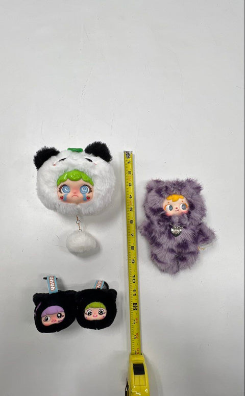 Bossi Barea San Xiao Miao Fuzzy Monster Plush Keychain Bag Charm Lot of 11
