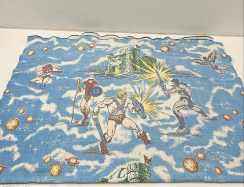 Vintage 80s Masters of the Universe He-Man Skeletor Fleece Blanket Throw 60x44