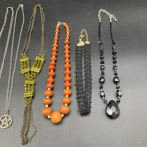 Fashion Jewelry Necklace Lot 11pc Harry Potter Time Turner Gothic Boho Beaded
