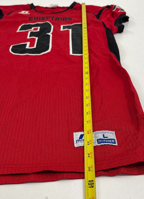 Russell Athletic Red Black Chieftains #31 Football Jersey Men's Size L