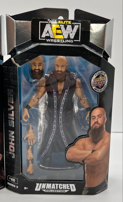 AEW Wrestling Figure Lot Unmatched Series 3 Brodie Lee Evil Uno John Silver NIB