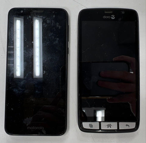 Samsung Galaxy S II LG Motorola Doro Phone Lot 9 Piece For Parts Not Working