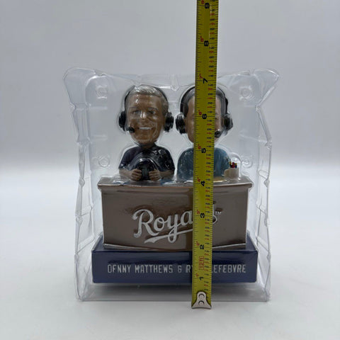MLB Baseball Bobblehead Lot KC Royals Hunter Dozier & Broadcasters 2pc 2019