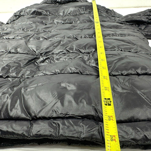 Guess Men's Black Hooded Puffer Jacket Quilted Full Zip Size M