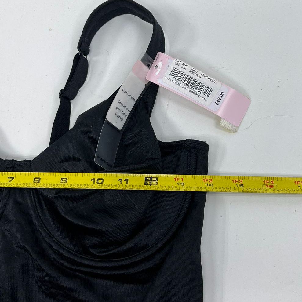 NWT Women's Cabernet Black Shape Wear Body Suit Underwire Cups - Size 38B