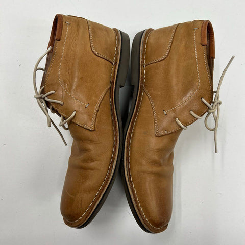 Steve Madden Hestonn Tan Brown Leather Chukka Desert Boots Mens Size 11