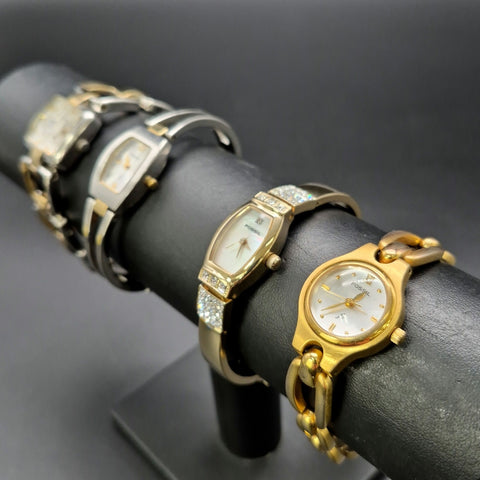 Fossil Women's Wristwatch Lot of 4 ES-1781 ES-9646 ES-1285 ES-9878