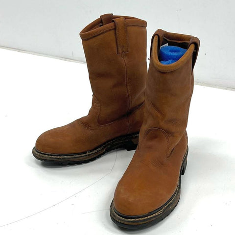 Rocky Original Ride Wellington Waterproof Brown Leather Work Boots Size 9.5W