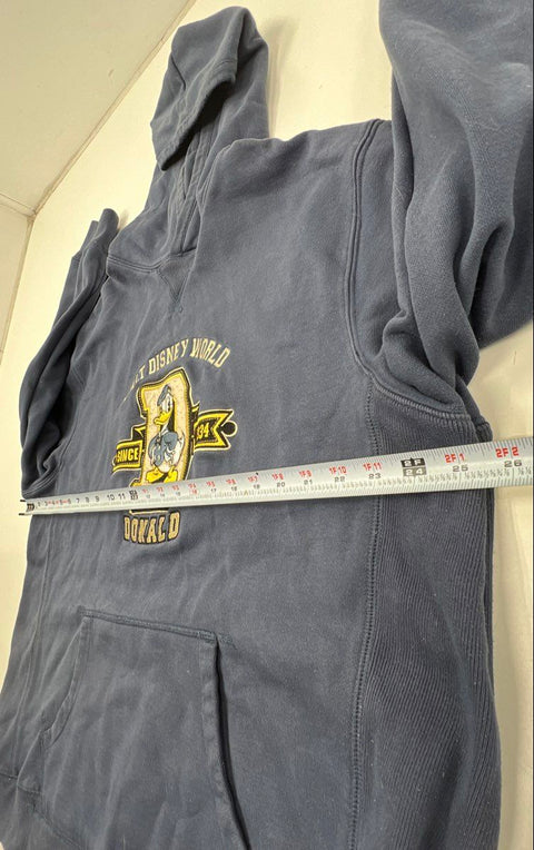 Vintage 90s Walt Disney World Donald Duck Embroidered Hoodie Pullover Sz XL