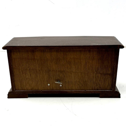 Vintage Wood Sideboard Jewelry Music Box Secret Drawer Tested Works