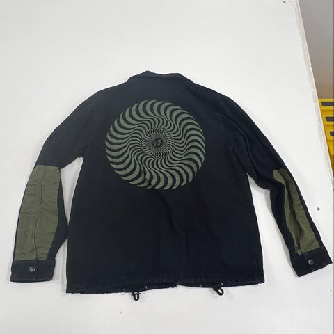 Spitfire Men's The End Chore Jacket Black Green Contrast Skate Size S