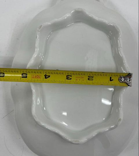 Vintage Haviland France Bow Knot Lidded Casserole Dish Covered Vegetable Bowl