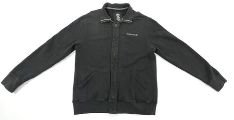 Timberland Men's Black Full Zip Fleece Lined Mock Neck Sweatshirt Jacket Sz L
