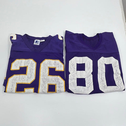 Vintage 90s Vikings Robert Smith Cris Carter Jersey Lot of 2 Starter Champion