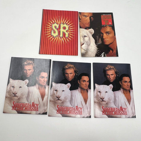 Vintage Siegfried & Roy Las Vegas Show Program Lot of 5 Mirage Frontier