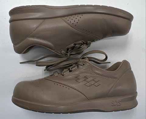SAS Free Time Mocha Leather Comfort Walking Shoes Women's Size 7M With Box