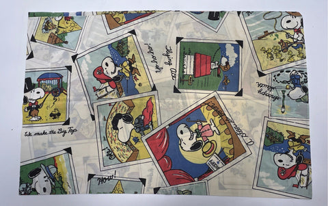 Vintage Peanuts Snoopy Linens Lot 3pc Pillowcases Curtains 1970s 1971 Schulz