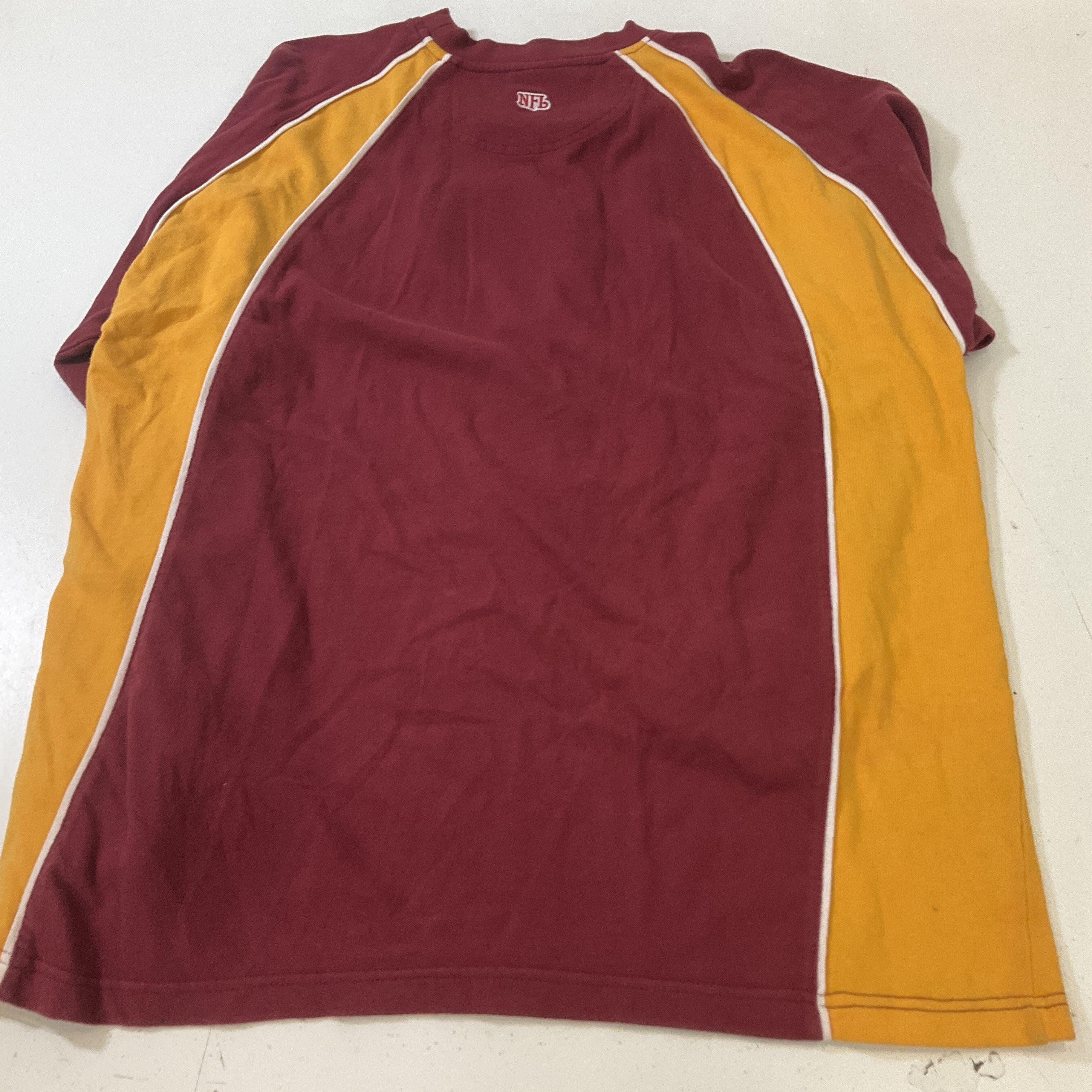 NFL Men's Washington Redskins Long Sleeve T-Shirt Maroon Yellow Sz XL Vintage