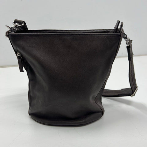 Gun Tote'n Mamas Brown Leather Concealed Carry Crossbody Shoulder Bag Purse